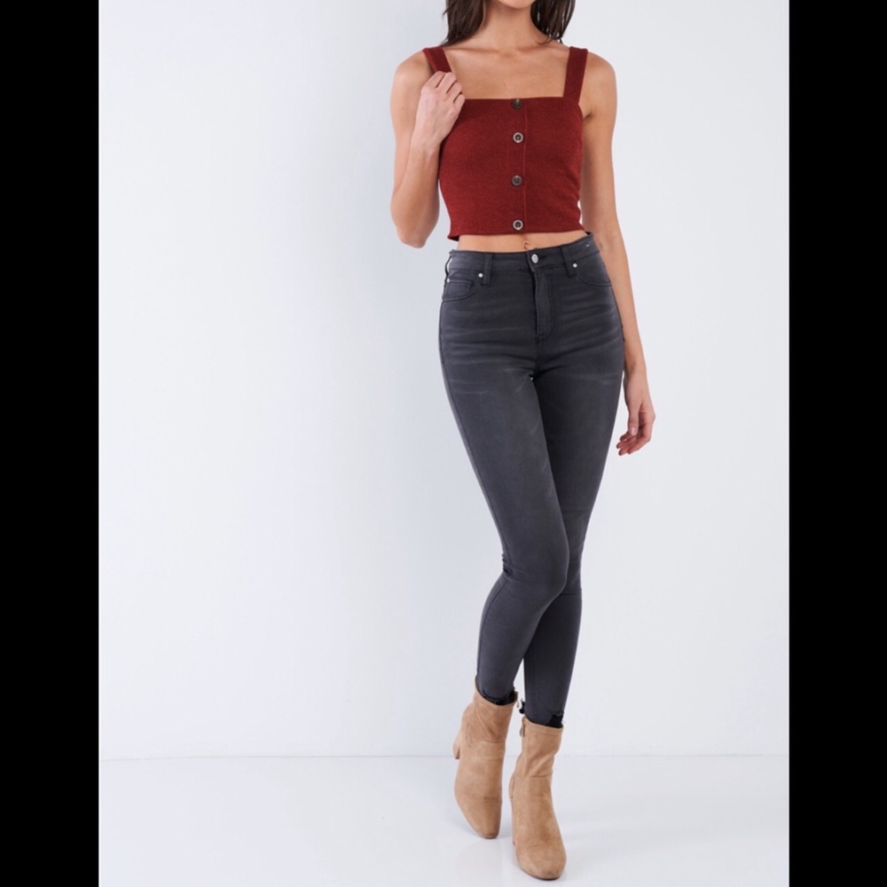 Rustic Red, Cropped, Tank Top - Picture 2 of 5
